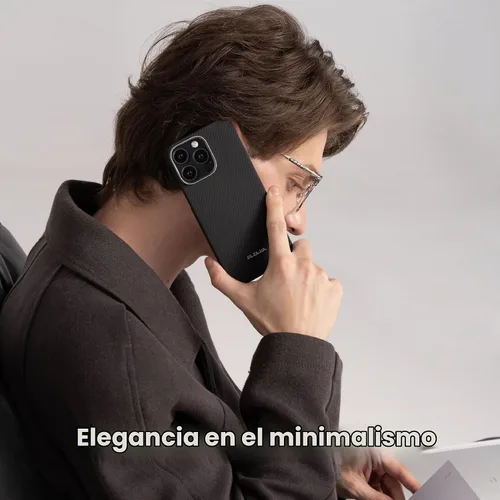 Vista 10 de pitaka Funda para iPhone 16 Pro de 6.3 pulgadas, compatible con MagSafe, ultra delgada, con sensación sin funda, tejido de fibra de aramida 600D