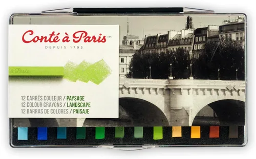 Vista 6 de Conté à Paris Juego de crayones de dibujo con 12 colores surtidos