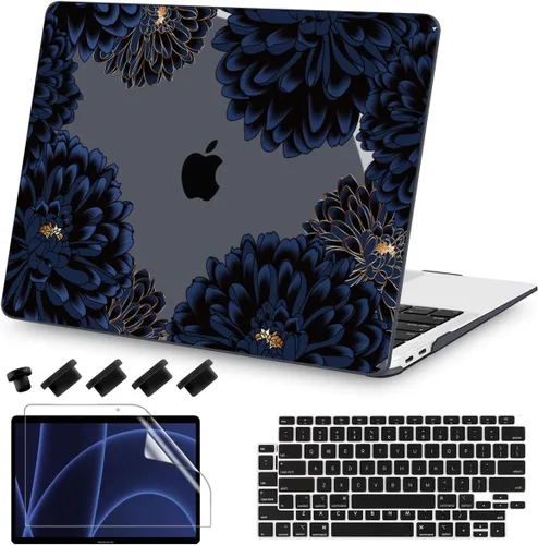 Vista 17 de Teryeefi Compatible con MacBook Air de 13 pulgadas A2337 M1 Chip A2179 A1932 (versión 2018-2020), funda protectora delgada + cubierta de teclado
