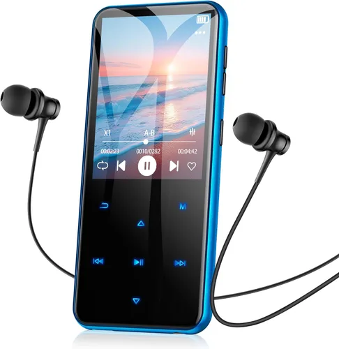 Vista 11 de AGPTEK Reproductor MP3 de 64 GB con Bluetooth, M3 Reproductor de música de 2.4 pulgadas con altavoz y radio FM, botones táctiles, soporta hasta 128