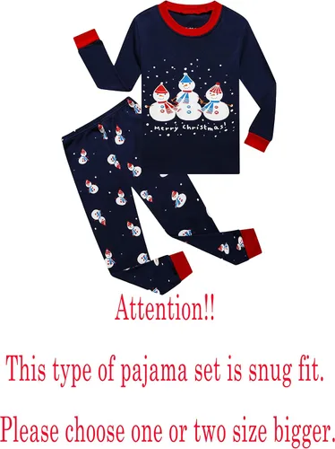Vista 2 de Family Feeling - Conjunto de pijama de manga larga, diseño 100% de algodón, para niños pequeños