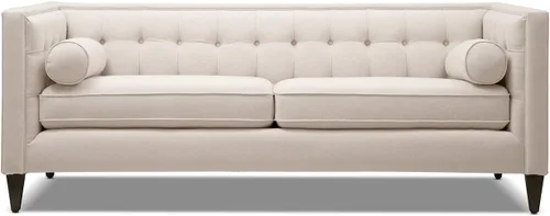 Vista 8 de Jennifer Taylor Home - Sofá modelo Jack, color vino borgoña terciopelo