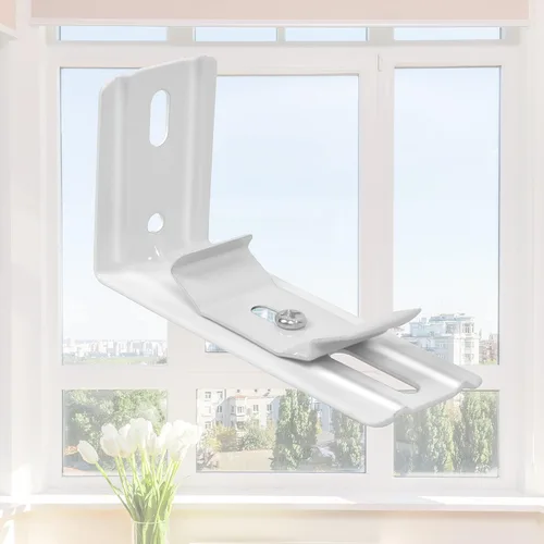 Vista 4 de 6 clips verticales para persianas verticales en L, 3 pulgadas de longitud para persianas verticales con ancho de barandilla de 1-1/2 pulgadas, clips