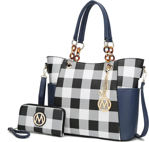 Vista 39 de MKF Collection - Juego de bolsa de mano para mujer, con cartera y asa superior, de piel vegana