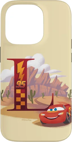 Vista 17 de Disney & Pixar - Carcasa para iPhone 17, diseño de letra L con monograma de letras L Lightning McQueen