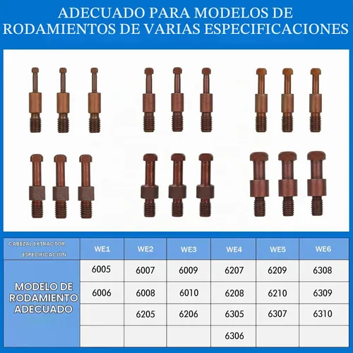 Vista 3 de Juego de extractor de rodamientos 21 en 1, herramienta de extracción de rodamientos de agujeros ciegos, extractor de rodamientos internos