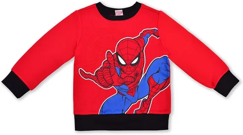 Vista 2 de Marvel Conjunto de sudadera y pantalón de Spiderman para niños pequeños y pequeños, rojonegro