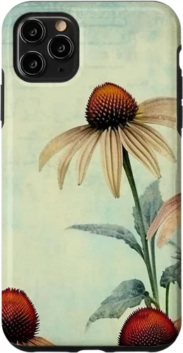 Vista 13 de iPhone 16 Vintage Coneflower Case