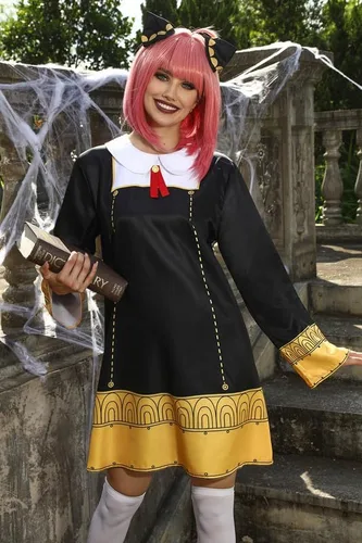 Vista 3 de Maisolly Disfraz de anime de Halloween para mujer, traje de cosplay con tocado