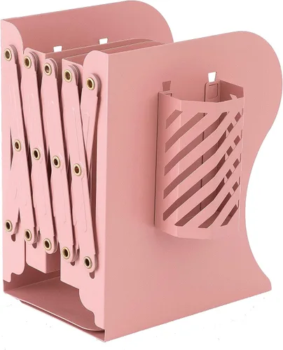 Vista 9 de Extremos ajustables para libros pesados, sujetalibros de metal expandibles para estantes, organizador de libros para escritorio, habitación