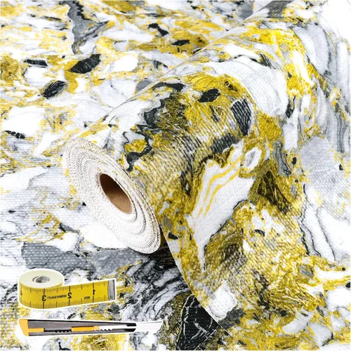 Vista 33 de Lámina para revestir estantes y cajones de cocina y baño, impermeable, antideslizante, sin adhesivo, fácil de limpiar, incluye cuchillo y cinta