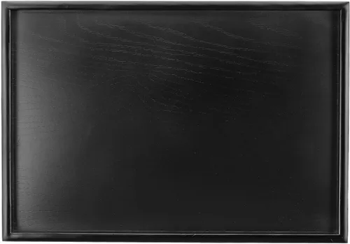 Vista 7 de Bandeja rectangular de madera para servir de madera, bandeja decorativa, 13.8 x 9.5 pulgadas, apta para decoración del hogar, cocina, mesa auxiliar