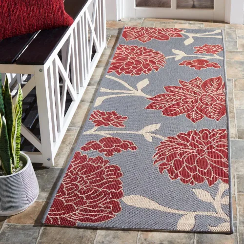 Vista 37 de SAFAVIEH Courtyard Collection CY7321 - Alfombra decorativa para interiores y exteriores, impermeable, fácil de limpiar, 2 pies 3 pulgadas x 6 pies 7
