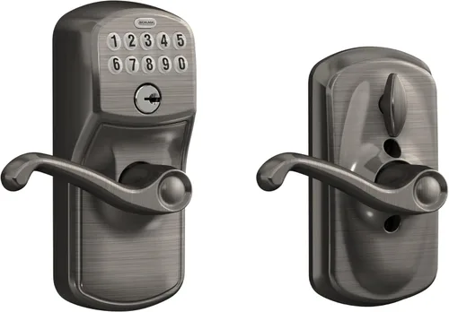 Vista 23 de SCHLAGE FE595VCAM716ACC FE595VCAM/ACC 716 cerradura de teclado para puerta, con manija Accent, flexible, bronce envejecido