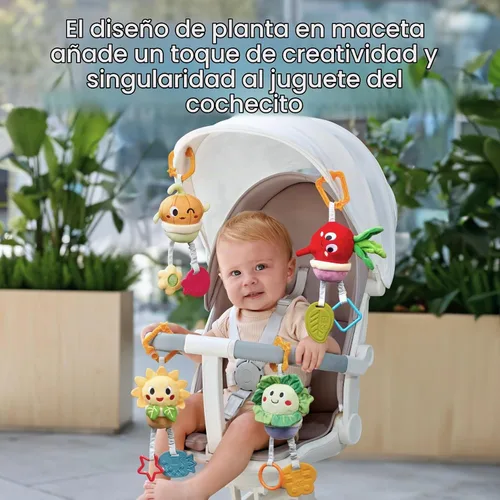 Vista 2 de TUMAMA 4 Pcs Potted Vegetable Hanging Car Seat Toys for Baby 0 3 6 9 Months