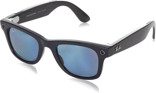 Vista 4 de Ray-Ban Unisex Sunglasses Black Frame, Clear Lenses, 50MM Azul