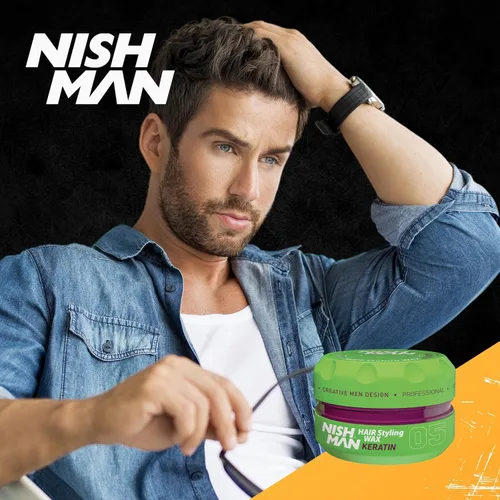 Vista 5 de Nishman Cera Peinado 5.1 fl oz Queratina 05