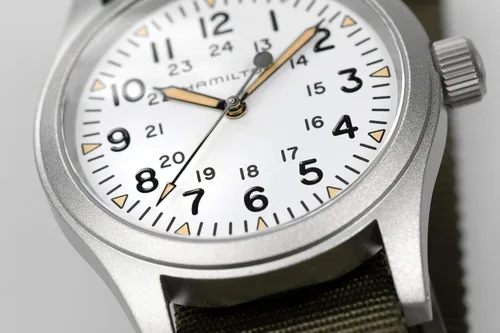 Vista 5 de Hamilton Reloj mecánico de campo caqui H69439411 para hombre Militar