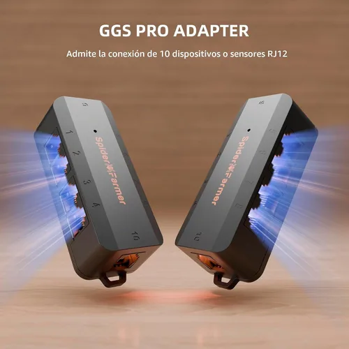 Vista 8 de Kits de Sensor Pro GGS de Spider Farmer, Sensor 4-en-1 de VPD/PPFD/Temp/Humid con Sensor de CO2, para Control de Precisión de Monitoreo Ambiental