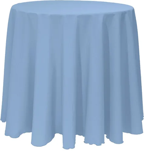 Vista 37 de Ultimate Textile 96in Round Tablecloth - Polyester Linen Table Cloth, Machine Washable, Stain & Wrinkle Resistant, Seamless Design for Events - Aqua