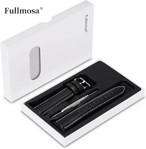 Vista 8 de Fullmosa Genuine Leather 14mm 16mm 18mm 19mm 20mm 22mm and 24mm Watch Bands, Quick Release Watch Band for Men and Women, Fits Samsung Galaxy Watch