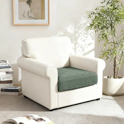 Vista 2 de VANSOFY Fundas de cojín para sofá seccional, Fundas de cojín de sofá de jacquard elásticas, Fundas protectoras lavables para muebles de sofá