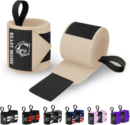 Vista 31 de TECEUM Weightlifting 18" & 12" Wrist Wraps with Thumb Loop – Heavy Duty Wrist Workout Braces for Men and Women – Ideal for Powerlifting, Strength