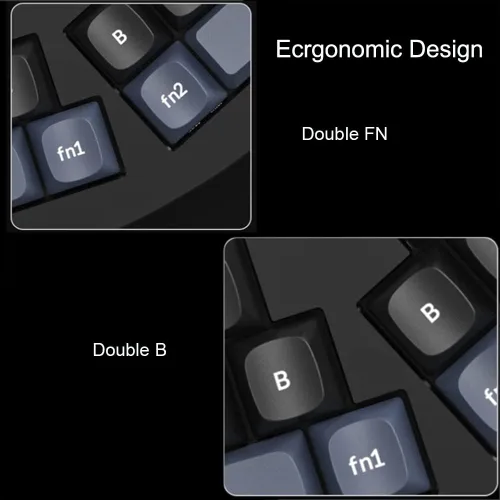 Vista 9 de Keychron Q8 Alice - Teclado mecánico personalizado intercambiable en caliente, QMK programable, RGB retroiluminado tipo C, teclado ergonómico