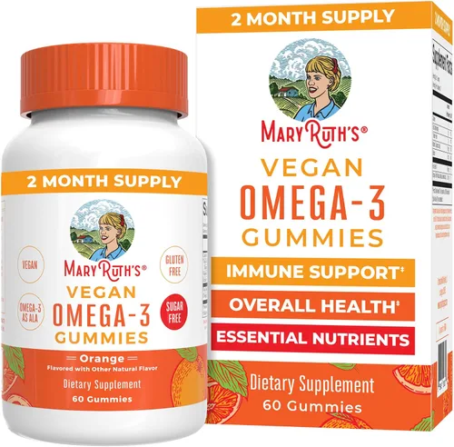 Vista 10 de MaryRuth's - Gomitas veganas Omega 3 para niños a partir de 2 meses Sin azúcar Suplemento Omega 3 con vitamina C, vitamina E, aceite de linaza