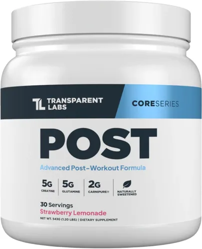 Vista 8 de Transparent Labs Post - Constructor Muscular de Recuperación Post-Entrenamiento con L-Glutamina, Beta-Alanina y BetaPure Betaína Anhidra