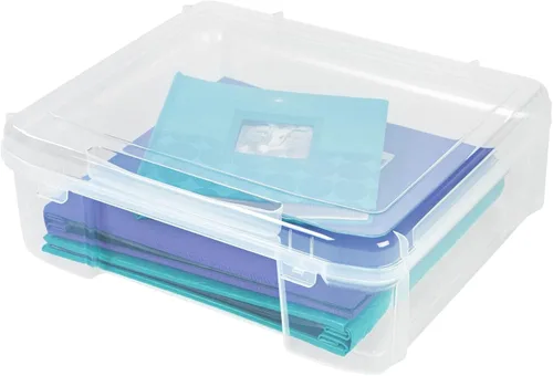 Vista 8 de Simply Tidy Almacenamiento de plástico de 12 x 12 pulgadas para organizar papeles, álbumes de recortes, hilo, artes y manualidades. Sin ácidos