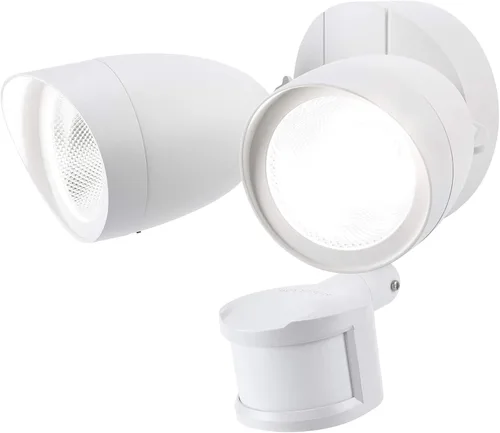 Vista 10 de LEONLITE Luz de inundación con sensor de movimiento, certificación ETL, luces LED de seguridad de aluminio del atardecer al amanecer, cabezales