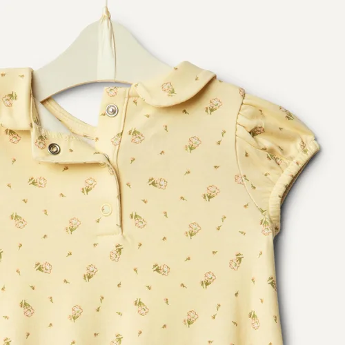Vista 4 de Tienda Essentials x Sofia Grainge Baby Girls' Short Sleeve Peter Pan Collar Romper, Pack of 2