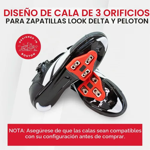 Vista 2 de Tacos de repuesto para bicicleta compatibles con zapatos Peloton y pedales Look Delta