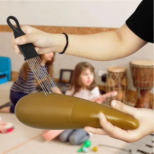 Vista 4 de Novedad profesional Guiro W/Raspador Instrumento de Percusión de Puerto Rico