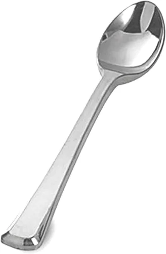 Vista 3 de Zappy 100 mini cucharas de plástico transparente, cucharas de postre y helado de 3.75 pulgadas (100)
