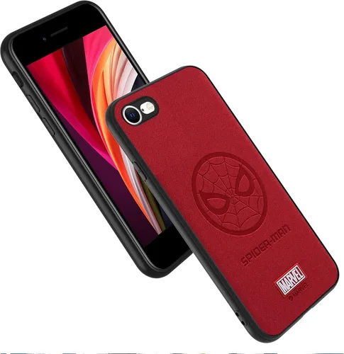 Vista 2 de IRON SPIDER Funda para iPhone SE 2020 y iPhone SE 2022, con personaje de superhéroe compatible con iPhone 8, funda de piel color rojo