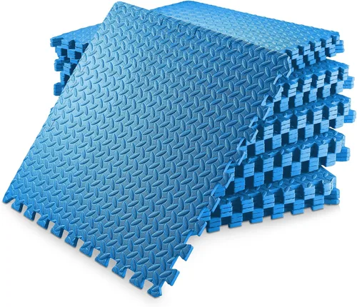 Vista 10 de Philosophy Gym Paquete de 12 alfombrillas de ejercicio – 12 x 12 pulgadas de goma de espuma entrelazada rompecabezas azulejos – negro