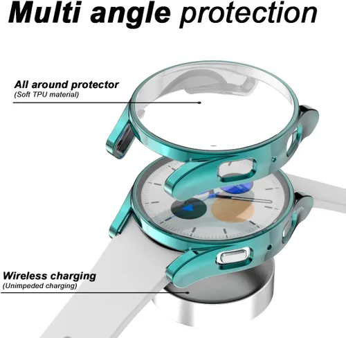 Vista 4 de Rc-Z [Packo de 4] Protector de pantalla para Samsung Galaxy Watch 6 de 40 mm, funda protectora de TPU suave, cubierta facial de repuesto, accesorios