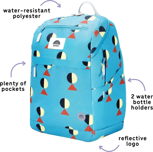 Vista 4 de UNINNI Mochila de poliéster resistente al agua de gran capacidad, ligera, cómoda, diseños coloridos, Golf (verde azulado)