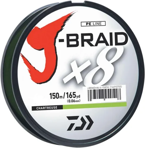 Vista 11 de Daiwa J-Braid Línea trenzada redonda tejida de 8 filamentos, 150 m