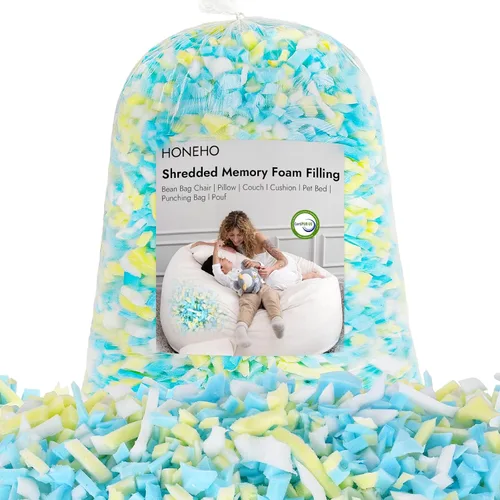 Vista 14 de Relleno de Espuma Viscoelástica con Gel Triturado de 1.13 kg, Relleno Cómodo y Suave para Silla de Puf, Relleno de Espuma Viscoelástica