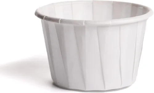 Vista 3 de Superior Trading Co. Vasos desechables de papel para soufflé para aperitivos, alimentos y medicinas, tazas de condimento, tazas de salsa, tazas