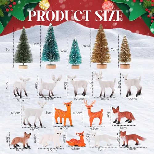 Vista 2 de Shappy 38 figuras de animales del bosque salvaje, figuras de criaturas del bosque, figuras de plástico realistas de animales del bosque