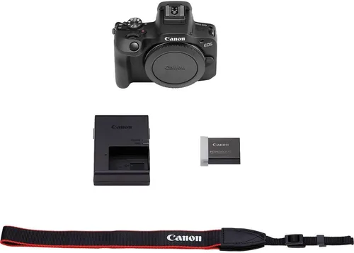 Vista 8 de Canon Cámara sin espejo EOS R100 (6052C002) + software Corel + bolsa + 2 tarjetas de 64 GB + 2 baterías LPE17 + cargador + luz LED + lector