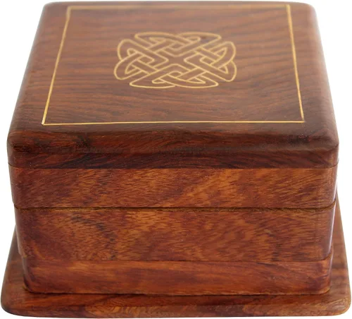 Vista 4 de Joyero Caja mágica Caja secreta - Caja de regalo con apertura de truco - Caja organizadora de almacenamiento para mujeres... (Diseño 3)