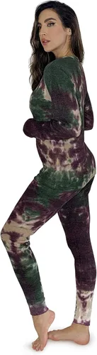 Vista 2 de Just Love Tie Dye - Pijama térmico de dos piezas para mujer