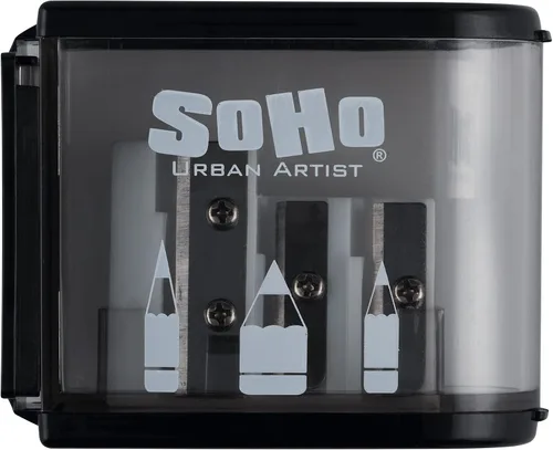 Vista 10 de SoHo Urban Artist Sacapuntas de 3 agujeros, perfectos para afilar sobre la marcha, regreso a clases, artistas de todos los niveles y más.