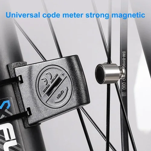Vista 3 de Paquete de 2 velocímetros de bicicleta con imán para bicicleta, odómetro para computadora, rueda de radios, impermeable, sensor de conteo