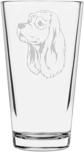 Vista 444 de Podenco Canario - Vaso de pinta de 16 onzas con temática de perro personalizado
